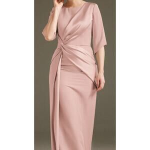AW BRIDAL 12 L dusty rose Caesar mother of the bride formal gala maxi dress b43